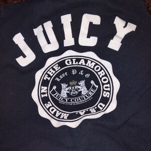 Juicy couture vintage Y2K navy blue zip up hoodie size medium